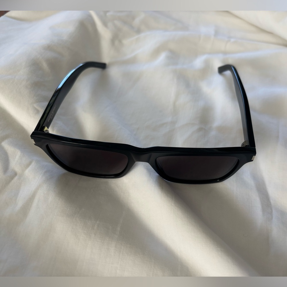 Saint Laurent Black Rectangular Sunglasses